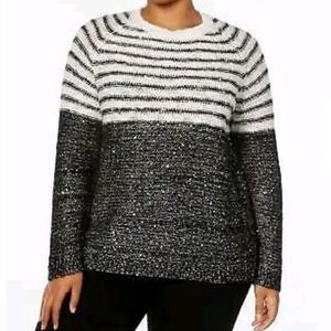 NWT NY Collection Pullover Sweater Crew Neck‎ Sequin Details 1X